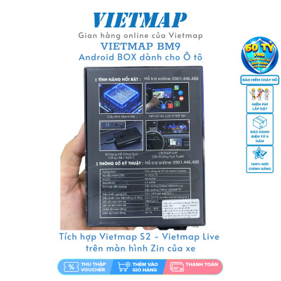 VIETMAP BM9 - Thiết bị dành cho màn hình theo xe ô tô - Tích hợp Dẫn đường - Vietmap S2 Vietmap Live - Hàng chính hãng 
