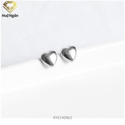 Bông tai bạc Ý Huệ Ngân - Tim phồng xinh xắn RYE140963