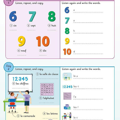 French For Everyone Junior 5 Words A Day: Learn And Practise 1,000 French Words