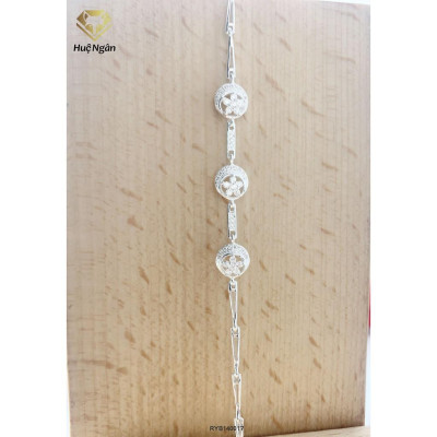 Lắc tay bạc 925 Huệ Ngân - Hình tròn xinh xắn RYB140017