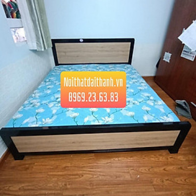 Giường sắt 1m6 ghép gỗ Đại Thành
