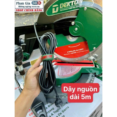 Máy cắt nhôm DEKTON 355mm 2600W, Chạy trực tiếp- Tặng lưỡi cắt nhôm 355mm