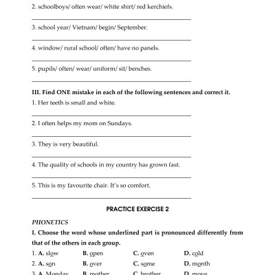 Ôn luyện Cơ bản và Nâng cao Tiếng Anh 6 (Có keys)