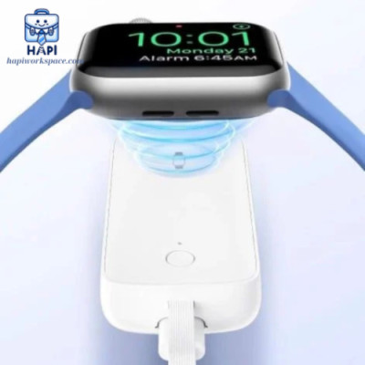 Sạc dự phòng không dây hàng chính hãng WiWU ARK 2-in-1 2000mAh Wi-M22: Sạc đồng hồ nhà "Táo", tai nghe, bàn phím, chuột