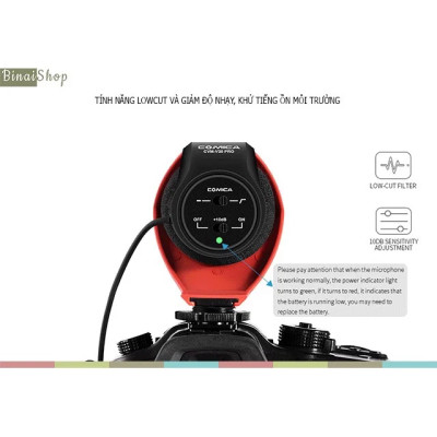 Micro Shortgun Cho Máy Ảnh, Máy Quay Comica CVM-V30  - Hàng Chính Hãng