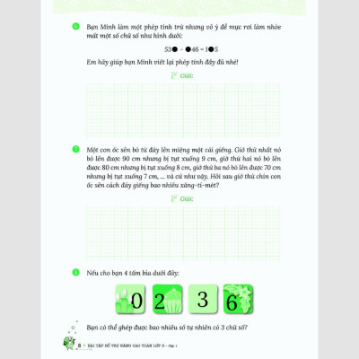 Sách - Bài Tập Bổ Trợ Nâng Cao Toán - Lớp 3 Tập 1 - MCBooks