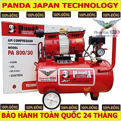 [chính hãƞg] Máy nén khí PANDA 30L - 850W Khồng dầu, 100% dây đồng, Bảo hành 1 năm