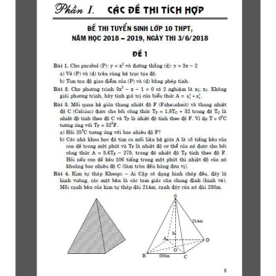 Sách - Luyện Thi Vào Lớp 10 - Toán Tích Hợp - Thực Tế - Dùng Chung Cho Các Bộ SGK Hiện Hành - Hồng Ân