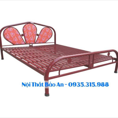 Giường sắt nhiều kích thước (0,8cm x 2m , 1mx2m , 1m2x2m ) Bảo An mẫu 10