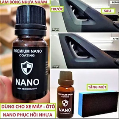 NANO ĐÁNH BÓNG PHỤC HỒI LÀM MỚI NHỰA NHÁM XE MÁY ÔTÔ XE ĐIỆN MẪU MỚI CHẤT LƯỢNG