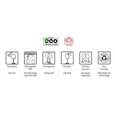 Ly Thủy Tinh Pha Lê Ý RCR - Laurus HB Tumbler, 360 ml
