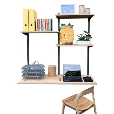 Kệ Ray Tường SMLIFE Railshelf Kiêm Bàn Làm Việc RTH120 - Kệ Treo Tường Tùy Biến Kích Thước & Vị Trí Hiện Đại Cho Căn Hộ Nhỏ