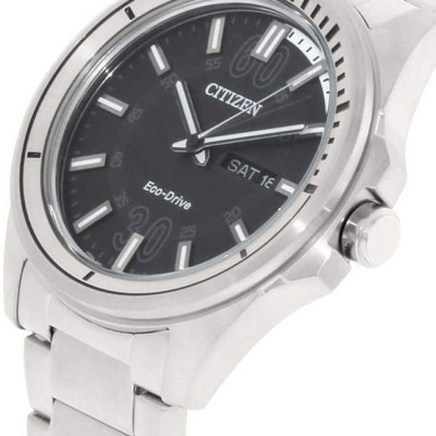 Đồng Hồ Nam Citizen Dây Thép Không Gỉ AW0030-55E - Mặt Đen