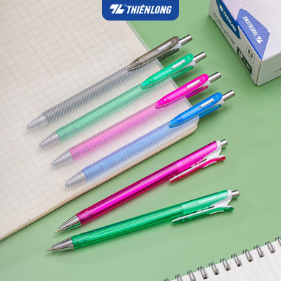 Combo 5/10/20 Bút Gel Thiên Long GEL-B011 ngòi 0,5mm mực xanh đỏ đen kiểu dáng đơn giản có đệm mềm giúp cầm tay êm