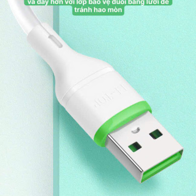 Dây sạc LI-TOP LX11 chân Micro (hộp giấy) công suất 66W, Kim Ánh cho dùng thử 30 ngày, bảo Hàng chính hãng 12 tháng