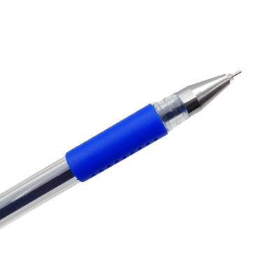 Bút Bi 0.5 mm Thân Trong - Nắp Gài - Stacom GP2015 - Mực Xanh