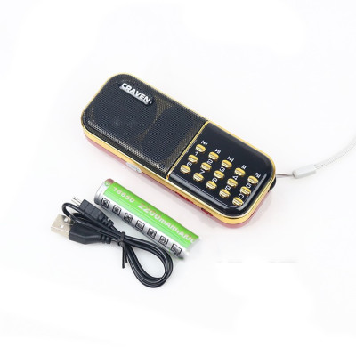 Radio mini nghe đài, nghe nhạc thẻ nhớ, USB, nghe kinh phật Craven-25A chính hãng