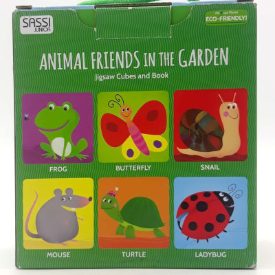 Animal Friends In The Garden (Jigsaw Cubes & Book)