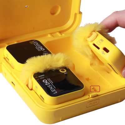 Lensgo LWM-348C Double 1V2 - Micro Không Dây 2.4G Thu Âm Cho Máy Ảnh, Điện Thoại - Hàng chính hãng