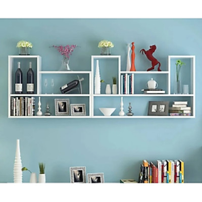 Combo 2 Kệ Gỗ Trang Trí Treo Tường Chữ L và Chữ U Tundo CTKT812 90cm x 62cm x 15cm