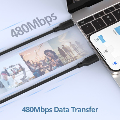 Cáp Sạc MicroPack POWER LINK C1 MC-C60 USB-C to C 60W Soft Silicone 120cm Nhiều Màu Sắc Lựa Chọn Hàng Chính Hãng