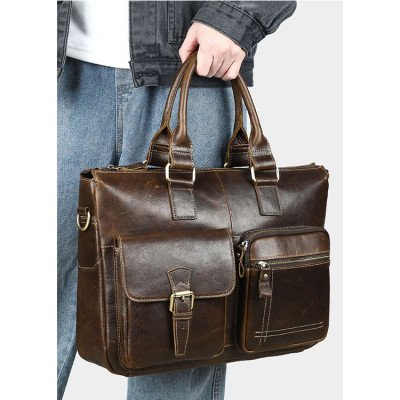 Cặp công sở nam da thật vừa laptop 15inch BHM5032