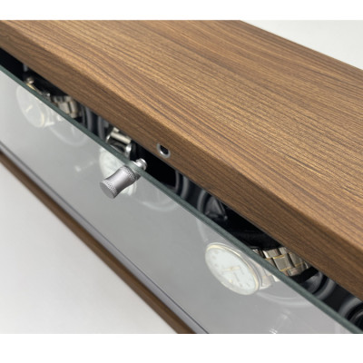 Hộp Xoay Đồng Hồ Cơ 4 Ngăn SAIKE SAIKE S4000 Vỏ Gỗ - Có Đèn LED - Cao Cấp - Sang Trọng