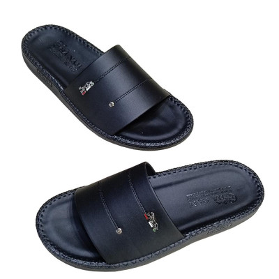 Dép Nam Da Bò HA NAM Đế Siêu Nhẹ Khâu Chỉ Toàn Bộ DNA2208