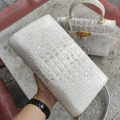 Túi nữ da cá sấu Bạch Tạng 