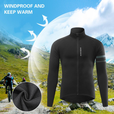 Áo khoác đi xe đạp dành cho nam Wosawe Bo284 chống nắng dài tay, chắn gió MTB