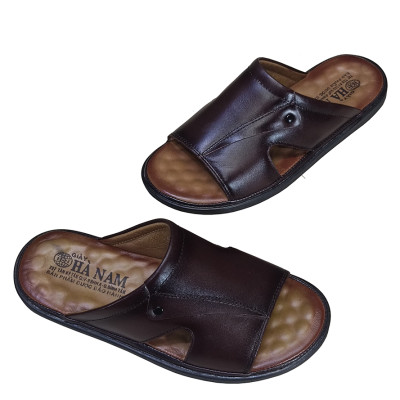 Dép Nam Quai Ngang HÀ NAM Da Bò Thật Cao Cấp DNA2202