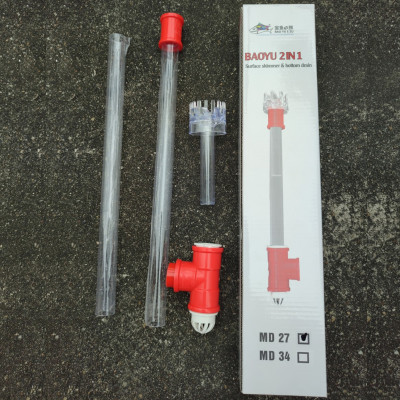 Bộ hút mặt đáy hồ cá MD27 75cm cho bơm BAOYU BY102-104 | Tự xoay, hiệu quả