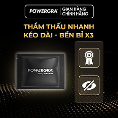Khăn lau mini đa năng hỗ trợ nam giới Powergra Wet Wipes - 1 cái