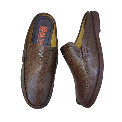 Dép Bít Mũi Nam Da Bò Thật TiTi ĐÔ Cao Cấp GSB20131d