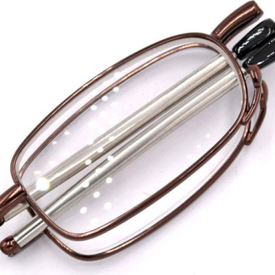 Kính lão gọng xếp 868 màu nâu tròng lão 4 độ_nam