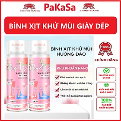 Chai Xịt Khử Mùi Giày Dép Công Nghệ NaNo Ag+ , Xịt Khử Mùi Hôi Chân, Xịt Giày Khử Mùi Khử Vi Khuẩn 99% loại bỏ mùi hôi giày dép - Hàng chính hãng