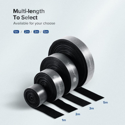 Ugreen UG60484LP124TK 2M cỡ 15mm băng dán Velcro màu đen ngang 1.5cm - HÀNG CHÍNH HÃNG