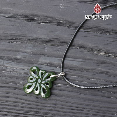 Mặt dây chuyền kết đồng tâm ngọc bích mệnh hỏa, mộc - Ngọc Quý Gemstones