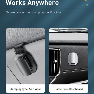 Móc kẹp treo Baseus Platinum Vehicle Eyewear Clip ACYJN- Hàng chính hãng