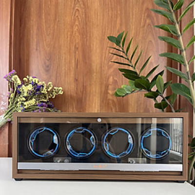 [BH 2 Năm Động Cơ] HỘP XOAY 4 ĐỒNG HỒ CƠ DÁNG NGANG