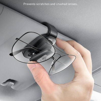 Móc kẹp treo Baseus Platinum Vehicle Eyewear Clip ACYJN- Hàng chính hãng