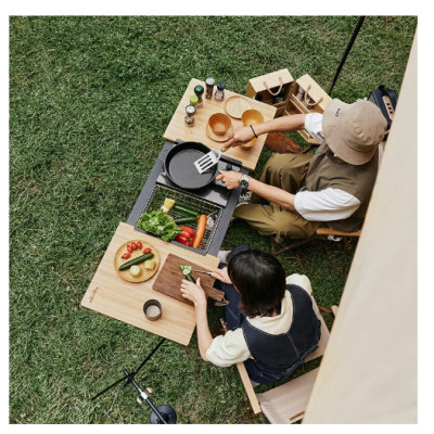 Bàn IGT mặt gỗ tre ray trượt NatureHike NH22JU010