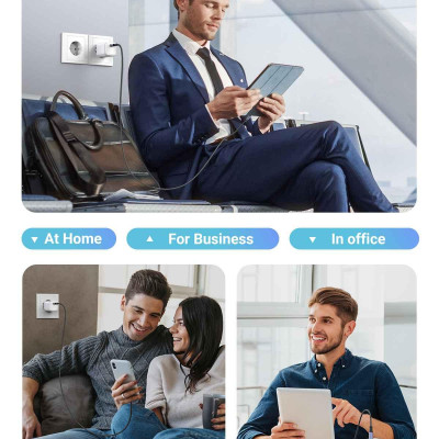 Ugreen UG15324CD318TK 20W 1c GaN Nexode chuẩn cắm EU chân tròn Màu Trắng Củ sạc nhanh USB-C - HÀNG CHÍNH HÃNG