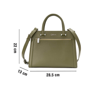 Túi Xách Tay Công Sở Túi Đeo Chéo Nữ GENCE TX16 Chất Liệu Da Bò Cao Cấp Màu Bosco