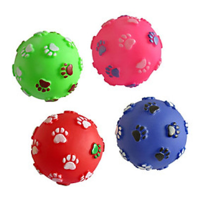 Đồ chơi bóng cao su hình dấu chân cho chó mèo có kèn