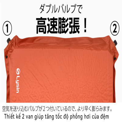 Lysin - đệm nằm dã ngoại (rộng 70cm dày 8cm, chất liệu polyetylen) tự bơm hơi thoảng mái chống thấm nước cắm trại ngoài trời, picnic, du lịch camping có thể liên kết với nhau