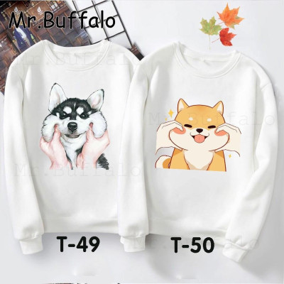 Áo cặp, đôi sweater Chó mèo siêu cute Mr.Buffalo
