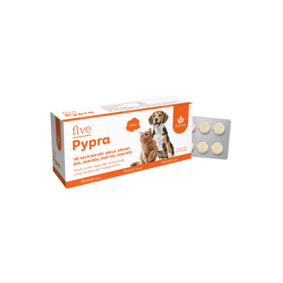 Five Pypra - Vỉ Thuốc Tẩy Các Loại Giun, Sán Cho Thú Cưng