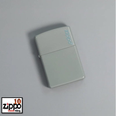 Bật lửa Zippo (sơn tĩnh điện) 49452ZL Classic Flat Grey Zippo Logo SKU - Chính hãng 100%