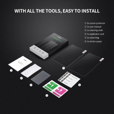 Ugreen UG50728LP153TK hộp 2 miếng Kính cường lực trong suốt cho máy game Nintendo độ cứng 9H cho máy game - HÀNG CHÍNH HÃNG